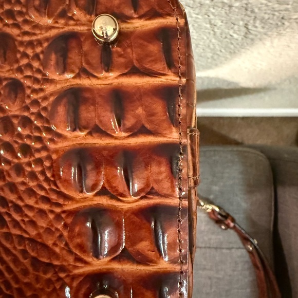 Brahmin Tan and Brown Satchel with Wallet - Picture 5 of 8
